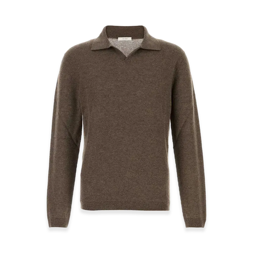 The Row Cashmere Ripley Polo Shirt "Brown"