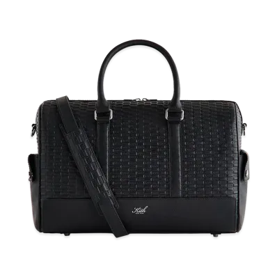 Kith Monogram Leather Explorer Traveler K40 Duffle Bag "Black"