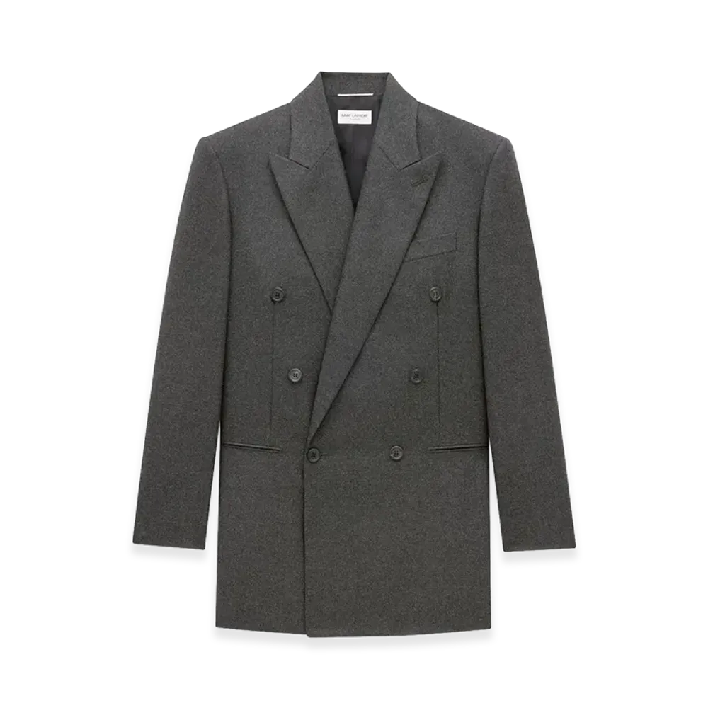 Saint Laurent Cashmere Jacket "Anthracite"
