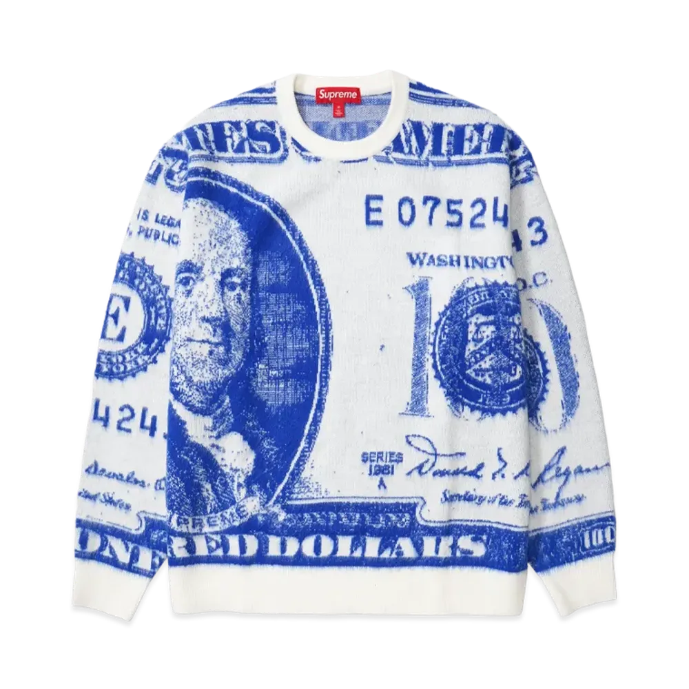 Supreme Money Sweater "White"