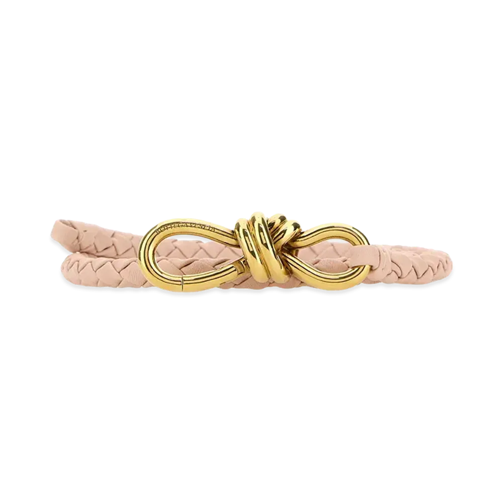 Bottega Veneta Women's Leather Andiamo Belt "Light Pink"