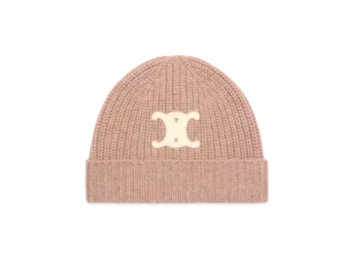 CELINE Triomphe Beanie In Seamless Cashmere "Nutmeg"