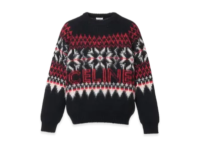 CELINE Wool Sweater "Black/Red"