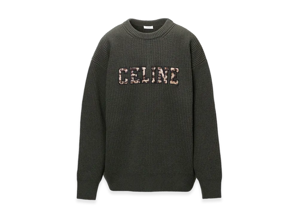 CELINE Crew Neck Knit "Khaki"