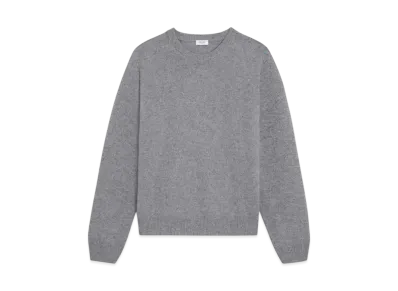 CELINE Men's Triomphe Crew Neck Sweater in Cashmere "Grey"