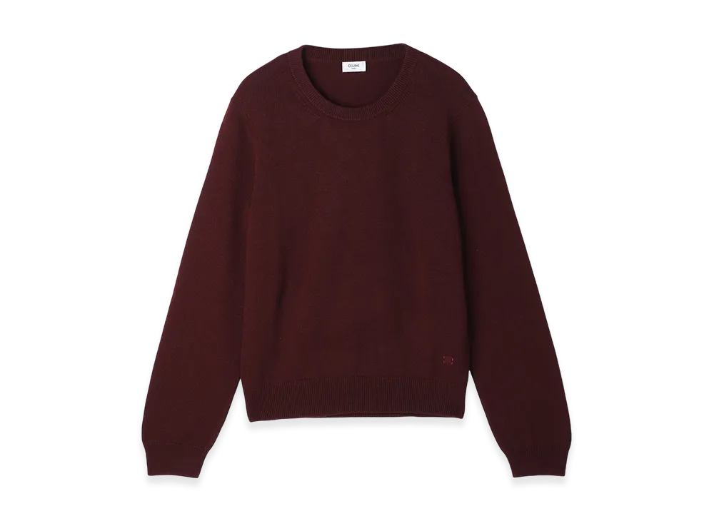 CELINE Crew Neck Knit "Darkburgundy"