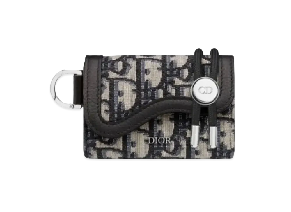Dior Saddle Card Holder "Beige/Black"