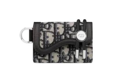 Dior Saddle Card Holder "Beige/Black"