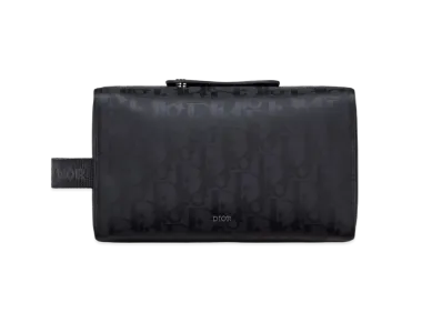 Dior Lingot Toiletry Case Dior Oblique Mirage Technical Fabric "Black"