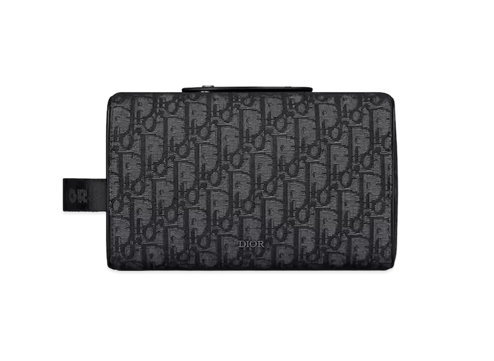 Dior Lingot Toiletry Case Dior Oblique Jacquard Black