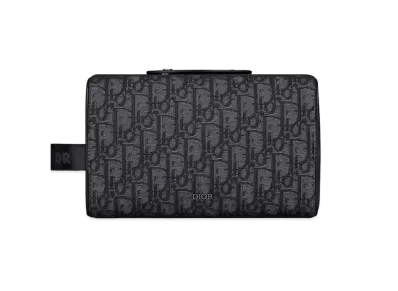Dior Lingot Toiletry Case Dior Oblique Jacquard Black
