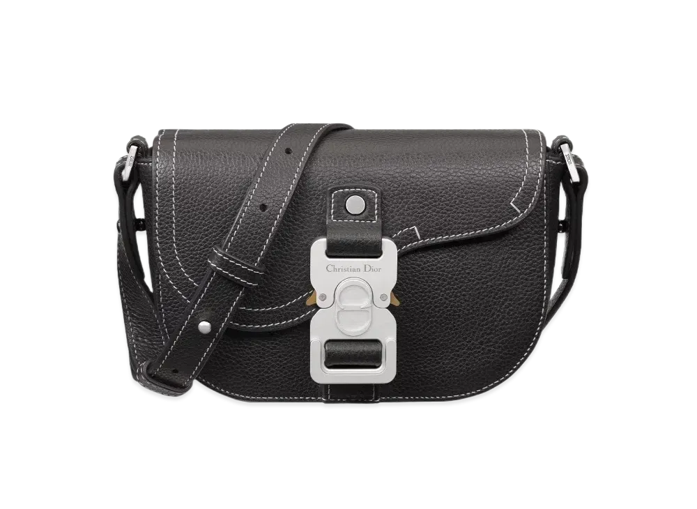 ディオール サドル ポーチ ストラップ グレインドカーフスキン "ブラック" 2ADCA435YKK_H00N