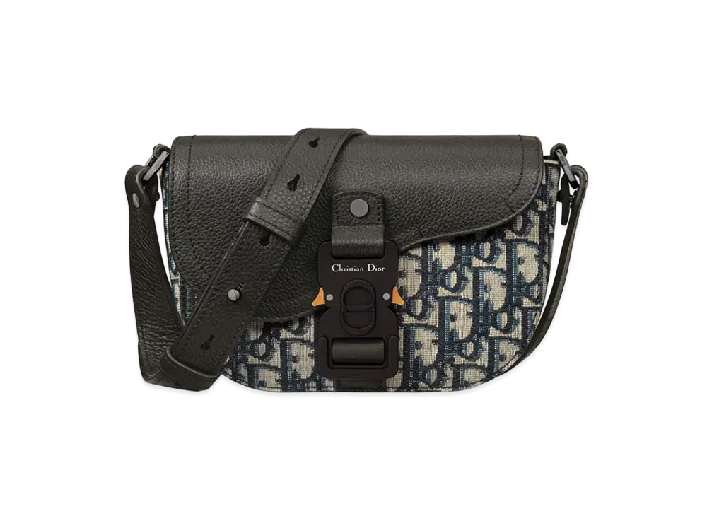 ディオール ディオールエッセンシャル サドル ポーチ ディオール オブリーク ジャカード & グレインドカーフスキン "ベージュ/ブラック" 2ADCA435YKS_H27E