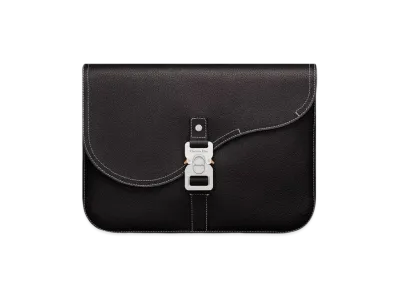 Dior Saddle A4 Pouch Grained Calfskin "Black"