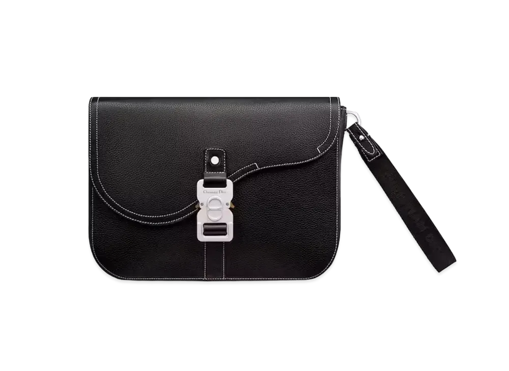 Dior Saddle A5 Pouch Grained Calfskin "Black"