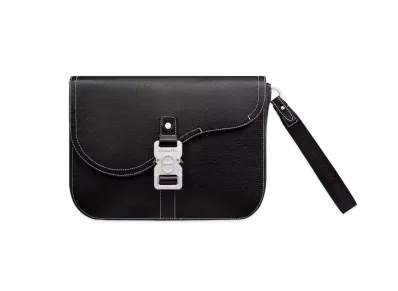 Dior Saddle A5 Pouch Grained Calfskin "Black"