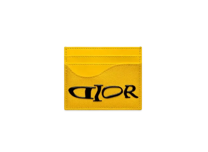 Dior x LEWIS HAMILTON Saddle Card Holder Nylon and Leather Effect