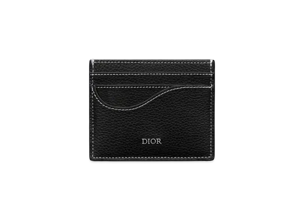 Dior DiorEssentials Saddle Card Holder Grained Calfskin "Black"