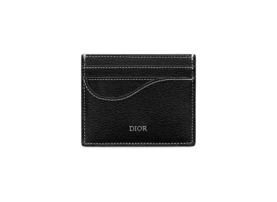 Dior DiorEssentials Saddle Card Holder Grained Calfskin "Black"