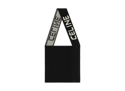 CELINE Bag in Crocheted Cotton "Black /Ecru"