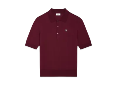 CELINE Men's Triomphe Polo in Fine Cotton "Burgundy"