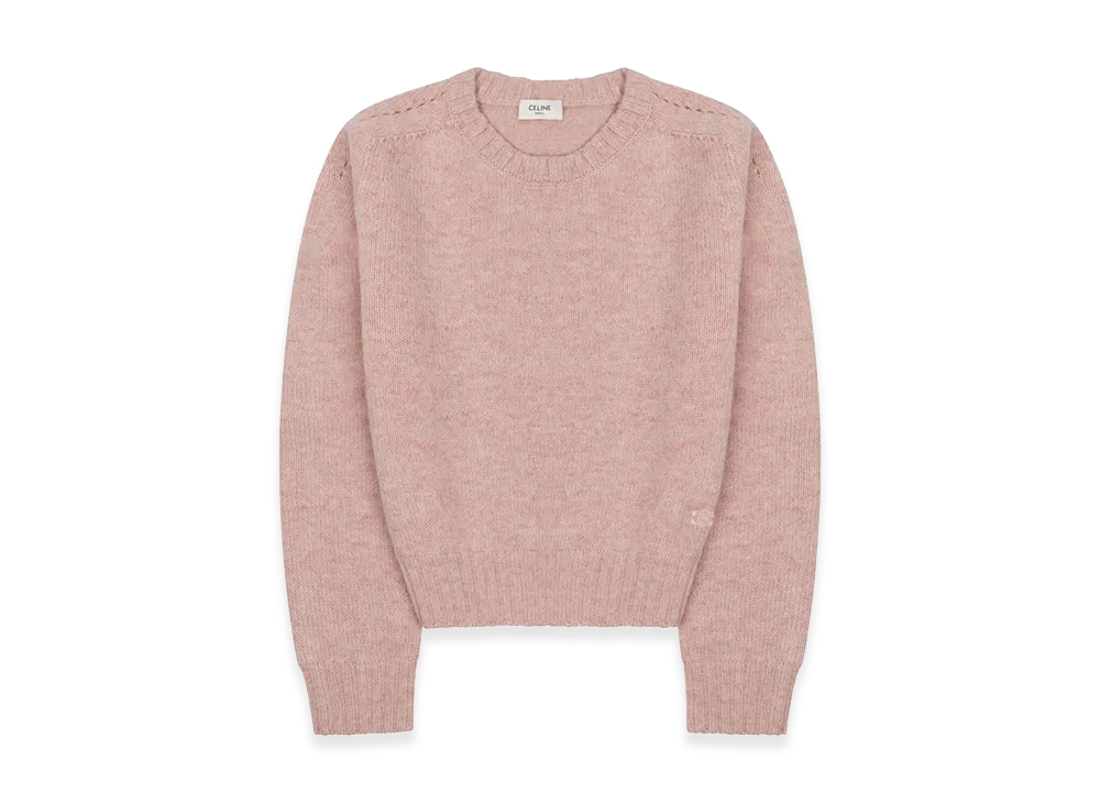 CELINE Women's Round Neck Sweater "Pink"