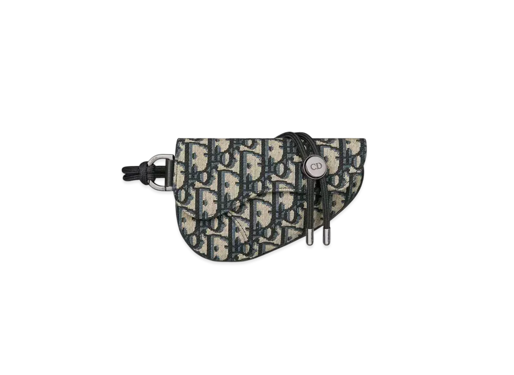 Dior Saddle Case with Cord for AirPods Pro Dior Oblique Jacquard "Beige/Black"