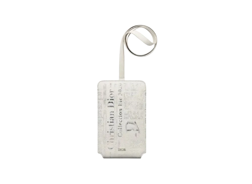 Dior Grain Cow Leather Mobile Phone Bag "White"