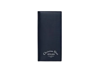 Dior Grain Calfskin Wallet "Navy Blue"
