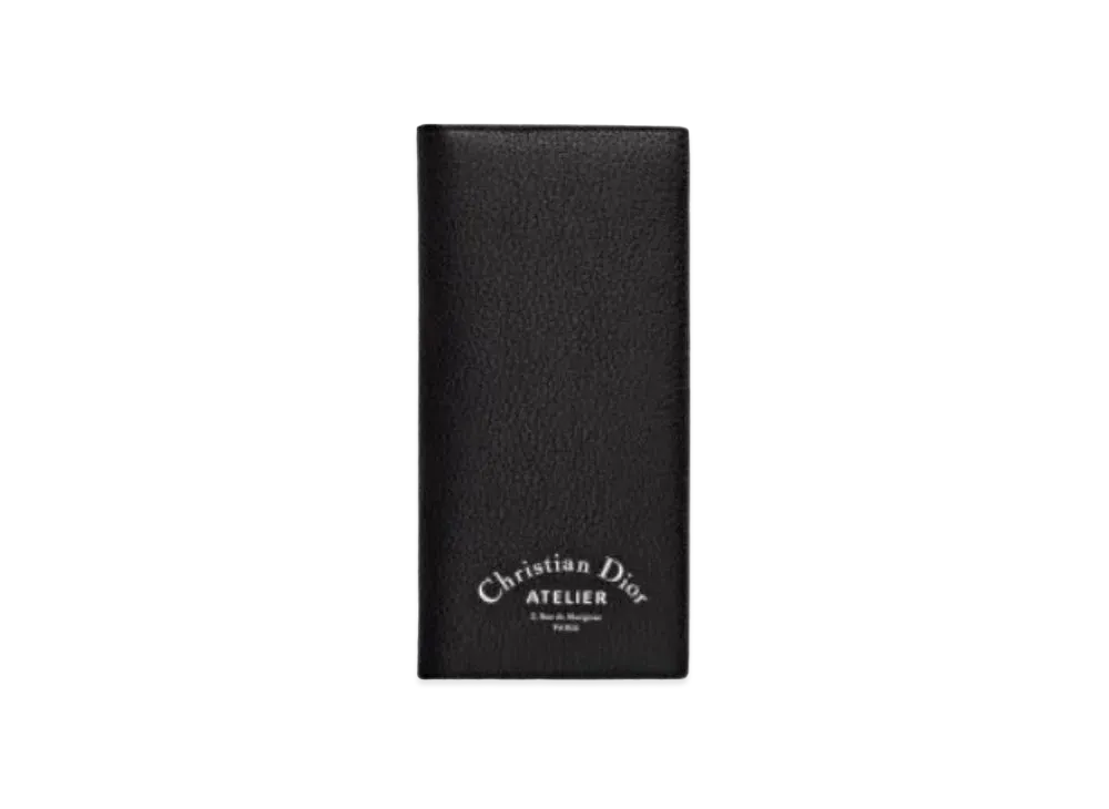 Dior Grain Touch Calfskin Wallet "Black"