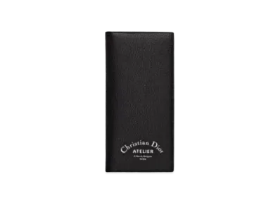 Dior Grain Touch Calfskin Wallet "Black"