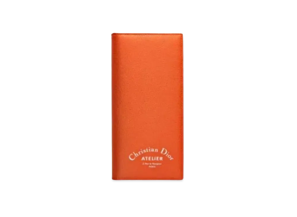 Dior Grain Calfskin Wallet "Orange"