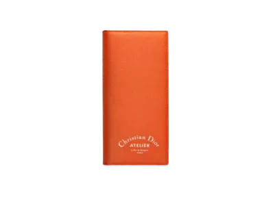 Dior Grain Calfskin Wallet "Orange"