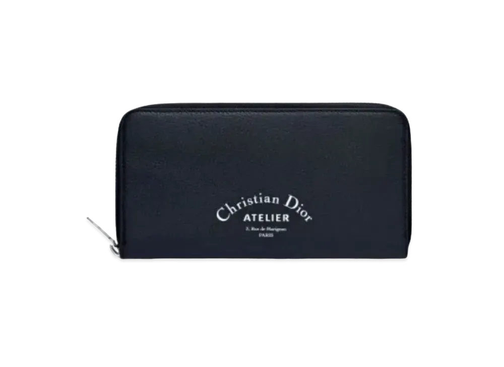 Dior Grain Calfskin Wallet "Navy Blue"