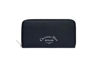 Dior Grain Calfskin Wallet "Navy Blue"