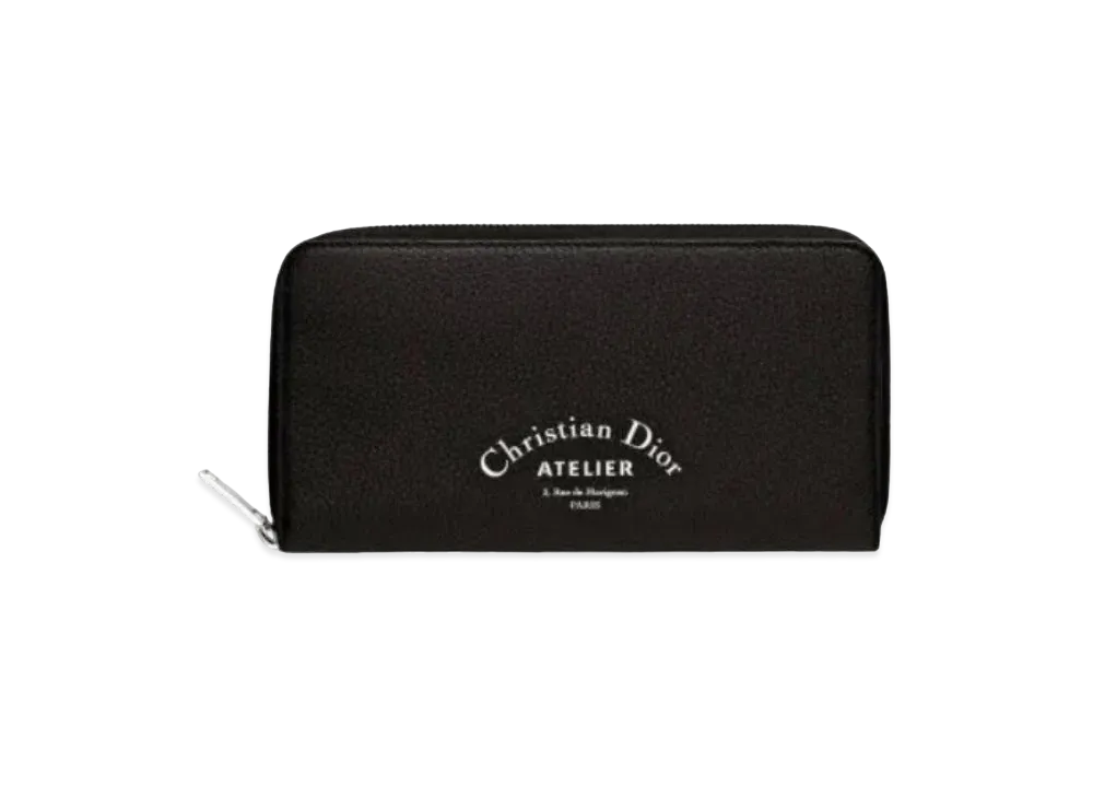 Dior Grain Touch Calfskin Wallet "Black"