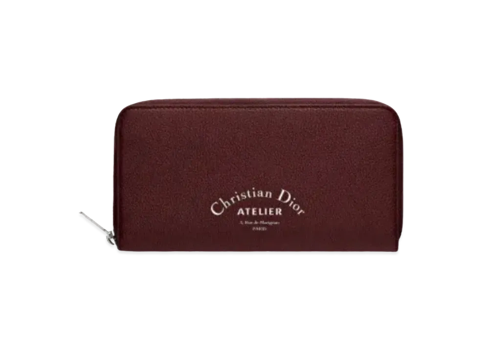 Dior Grain Calfskin Wallet "Burgundy"
