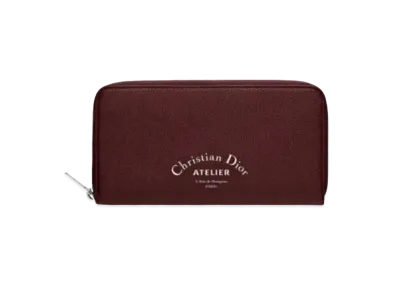 Dior Grain Calfskin Wallet "Burgundy"