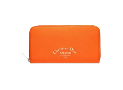 Dior Grain Calfskin Wallet "Orange"