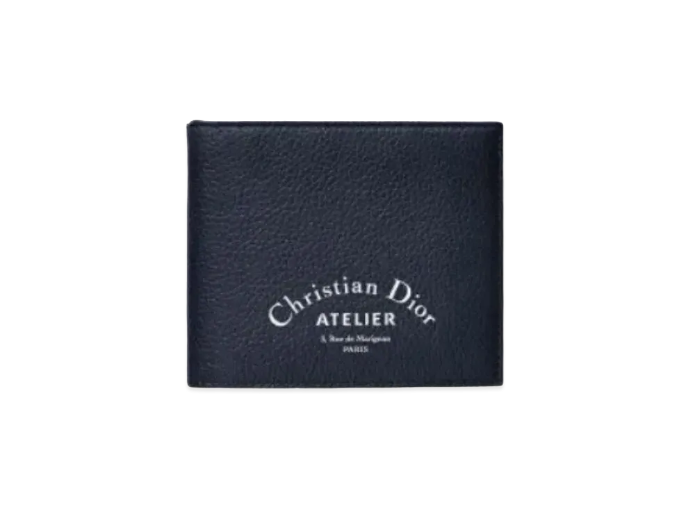 Dior Grain Calfskin Wallet "Navy Blue"