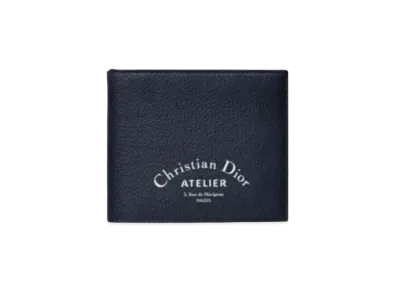 Dior Grain Calfskin Wallet "Navy Blue"