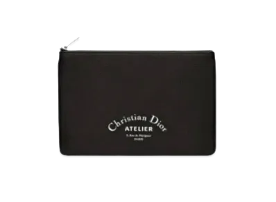 Dior Grain Touch Calfskin Flat Wallet "Black"