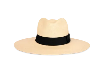 CELINE Triomphe Panama Hat in Straw "Natural/Black"