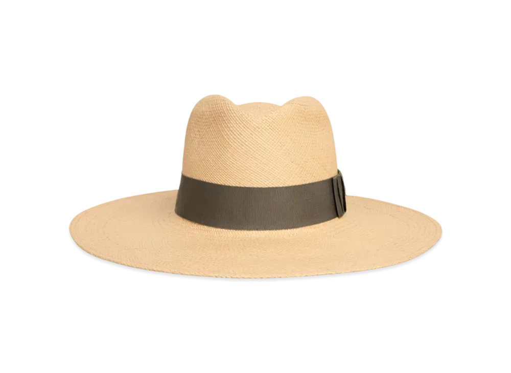 CELINE Triomphe Panama Hat in Straw "Natural/Clay Kaki"