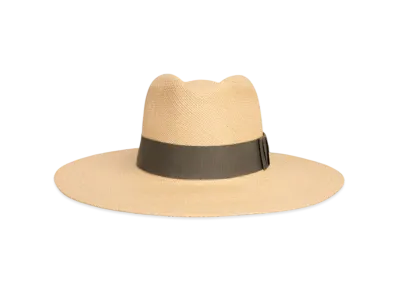 CELINE Triomphe Panama Hat in Straw "Natural/Clay Kaki"