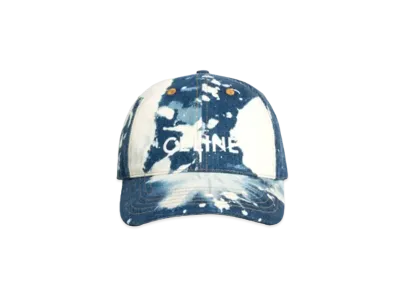 CELINE Baseball Cap In Cotton and Denim "Blue/White"