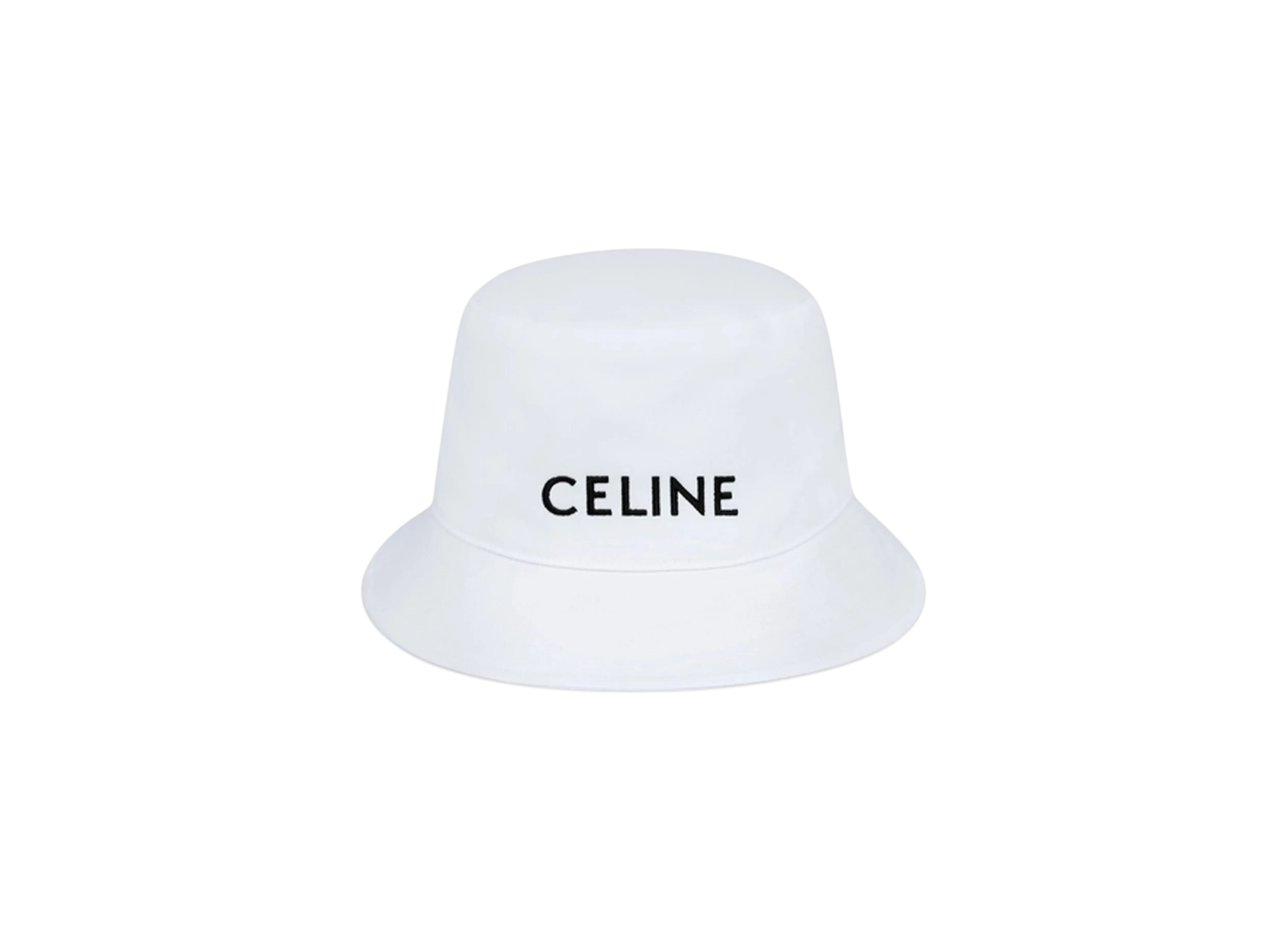 CELINE Bucket Hat in Cotton Embroidery "White"