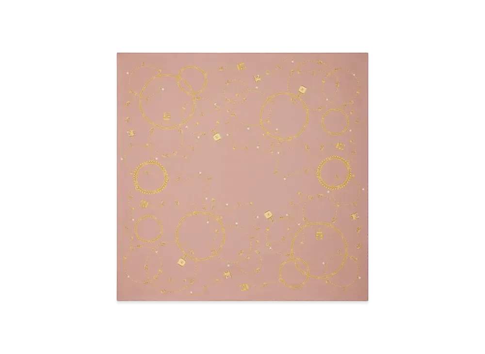 CELINE Square in Charms Silk Twill "Rose"