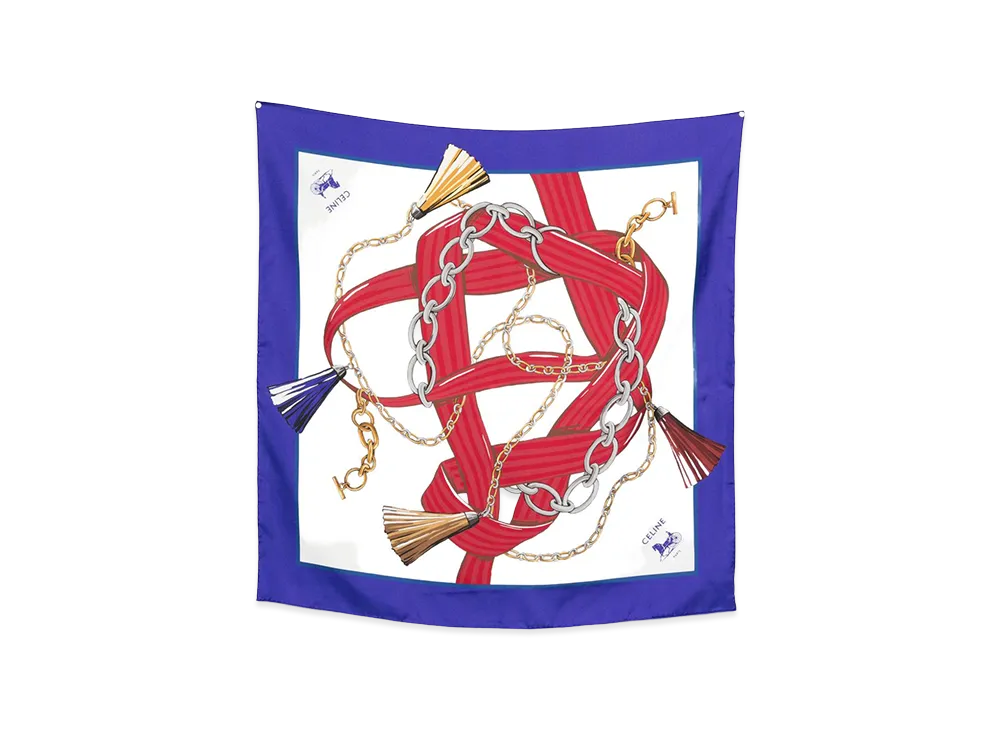 CELINE Women's Capsule Scarfs "Blue"