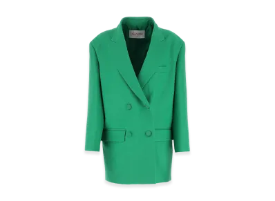 Valentino Women's Crepe Couture Oversize Blazer "Green"